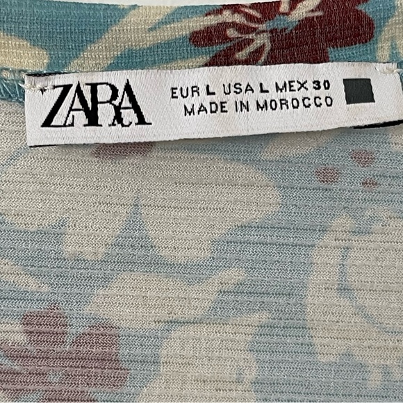 ZARA WOMAN MIDI FLORAL DRESS WITH RUFFLES SIZE L Bloggers Fav - Picture 5 of 13